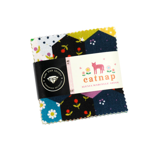 Alexia Abegg Ruby Star Society Moda Fabrics Catnap 2.5" Mini Charm Pack RS4130MC