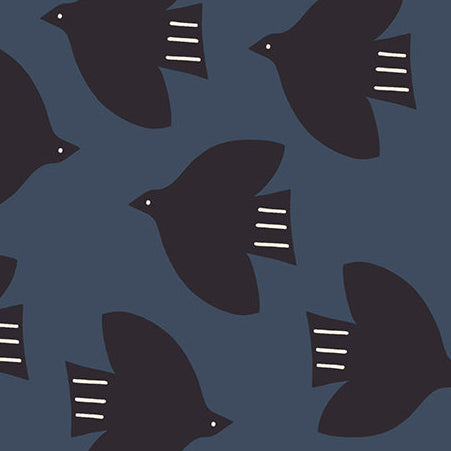 Alexia Abegg Ruby Star Society Moda Fabrics Catnap Birds RS4135 14 Smoke