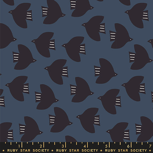 Alexia Abegg Ruby Star Society Moda Fabrics Catnap Birds RS4135 14 Smoke