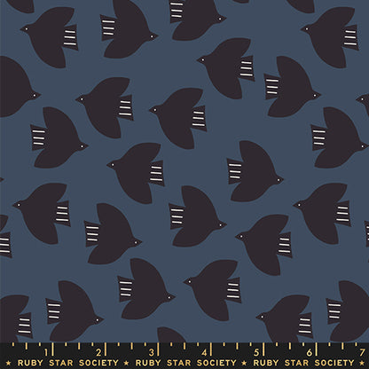 Alexia Abegg Ruby Star Society Moda Fabrics Catnap Birds RS4135 14 Smoke