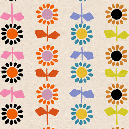 Alexia Abegg Ruby Star Society Moda Fabrics Catnap Daisy Stripe Canvas RS4135 11L Natural