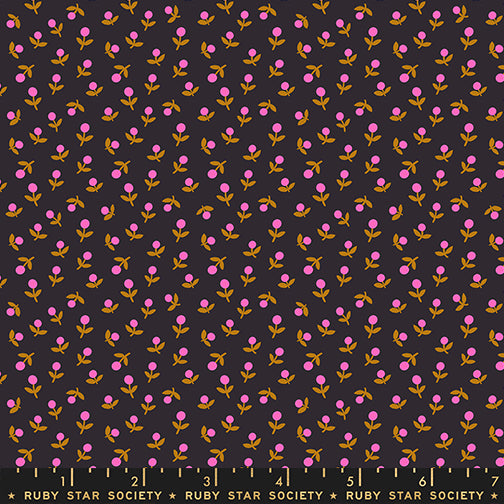 Alexia Abegg Ruby Star Society Moda Fabrics Catnap Sprout RS410321 Black