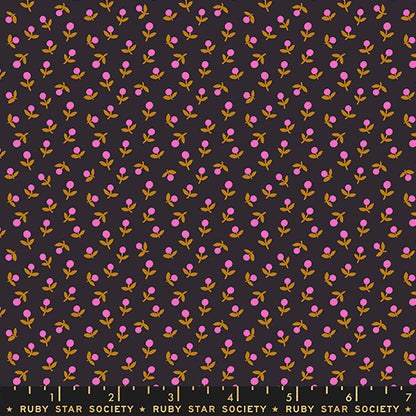 Alexia Abegg Ruby Star Society Moda Fabrics Catnap Sprout RS410321 Black