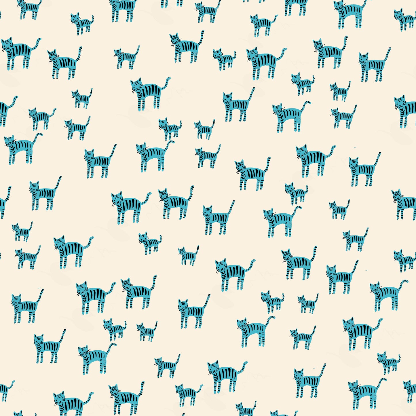 Alexia Abegg Ruby Star Society Moda Fabrics Catnap Tiger Stripes RS4132 14 Turquoise