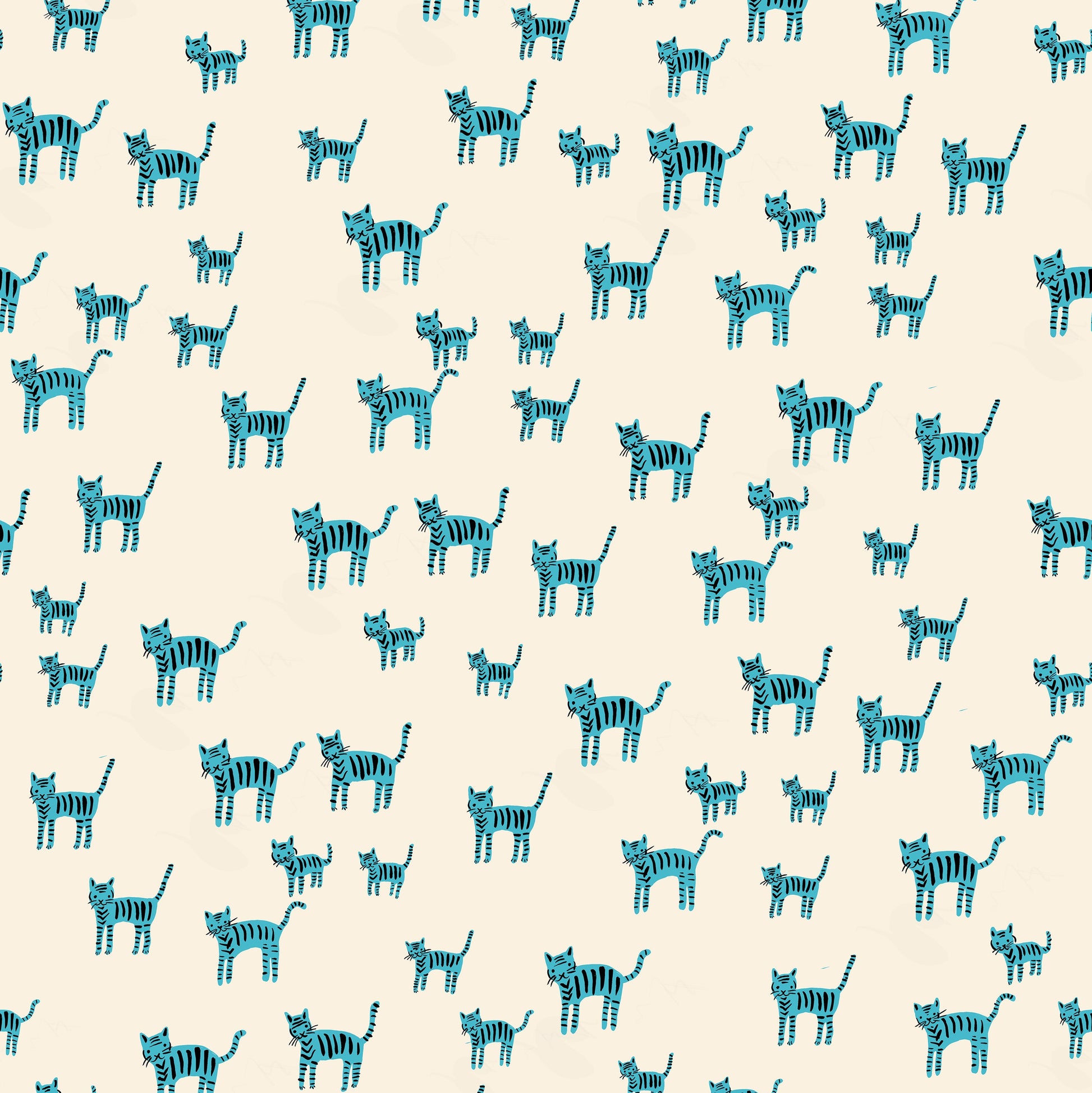 Alexia Abegg Ruby Star Society Moda Fabrics Catnap Tiger Stripes RS4132 14 Turquoise