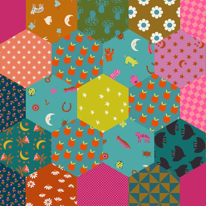 Alexia Abegg Ruby Star Society Moda Fabrics Catnap Wideback Hexagons RS4138 11 Mermaid
