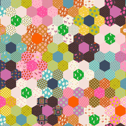 Alexia Abegg Ruby Star Society Moda Fabrics Catnap Wideback Hexagons RS4138 13 Posy
