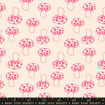 Alexia Abegg Ruby Star Society Moda Fabrics Honey Mushrooms Neon Pink RS4058-11
