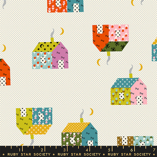 Alexia Abegg Ruby Star Society Moda Fabrics Mystic Fable Little Houses RS4146 16 Natural