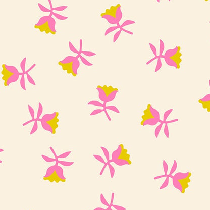 Alexia Abegg Ruby Star Society Moda Fabrics Mystic Fable Sweetflower Neon Pink RS415113