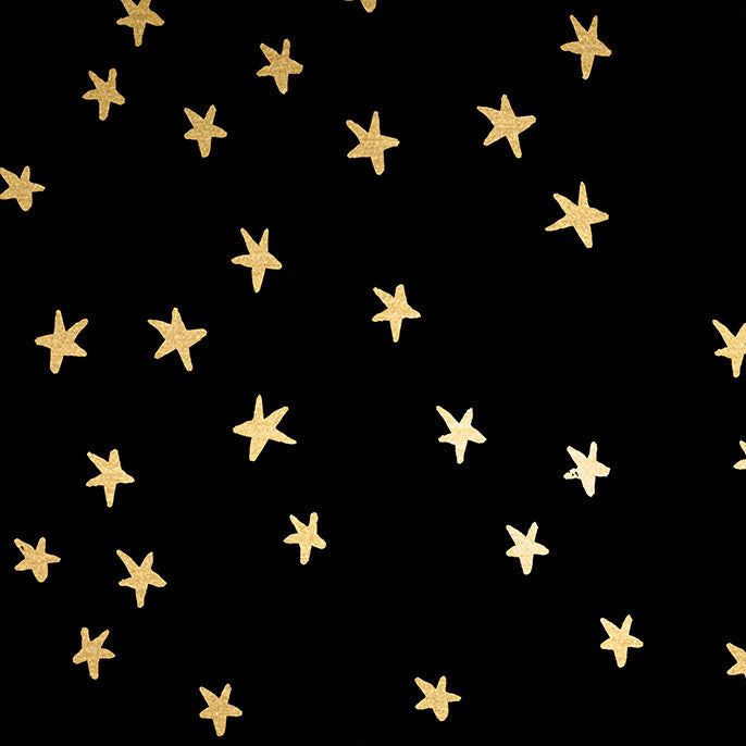 Alexia Abegg Ruby Star Society Moda Fabrics Starry Black Gold Metallic RS4109 50M