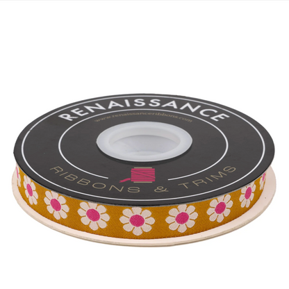 Alexia Abegg Ruby Star Society Moda Renaissance Ribbons Daisy ALA-103/16mm Col 01_y