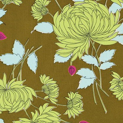 Amy Butler Belle Chrysanthemum Olive Rowan Westminster Fibers PWAB115