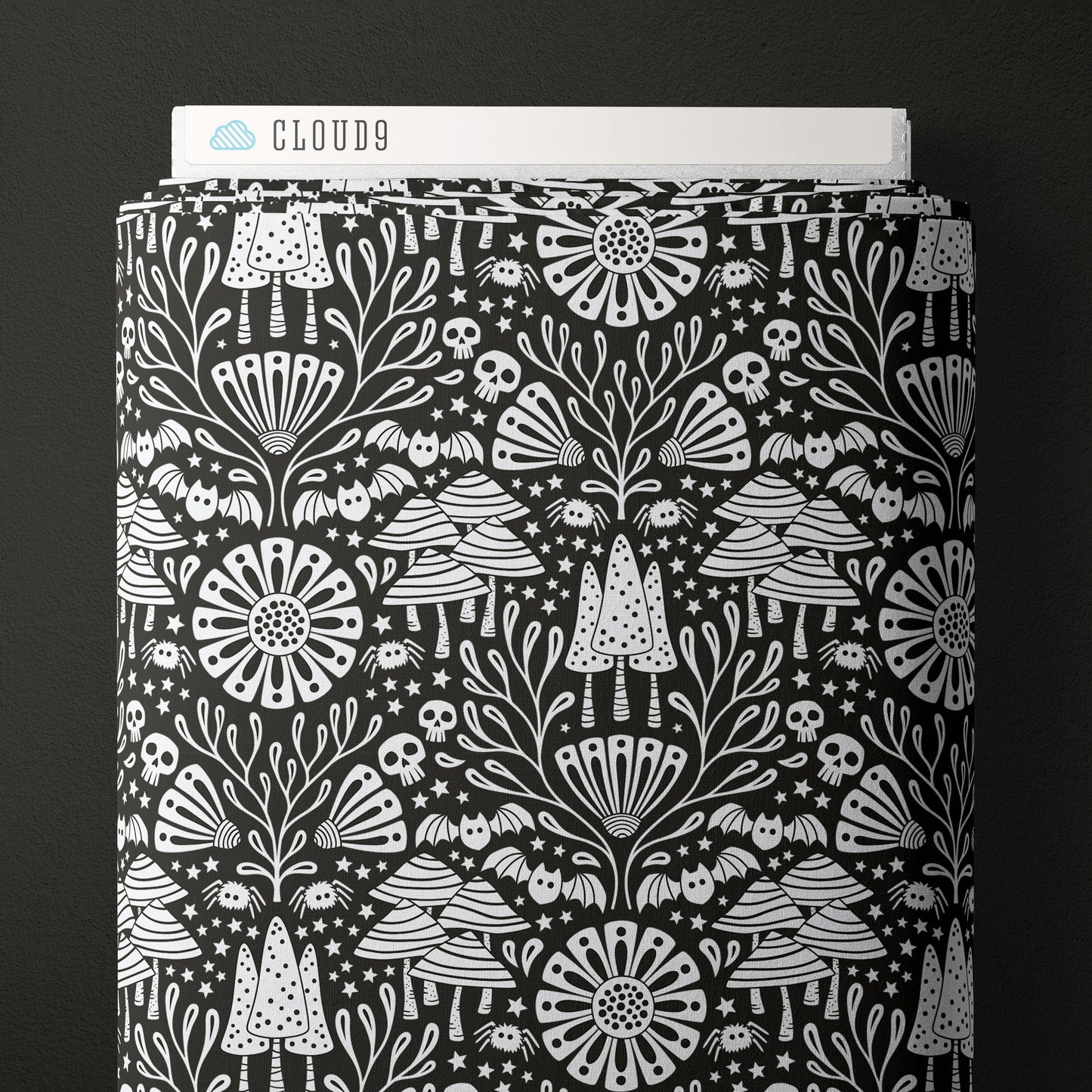 Anequ Studio Cloud9 Fabrics Gothic Whimsy Gothic Forest 227994 Black