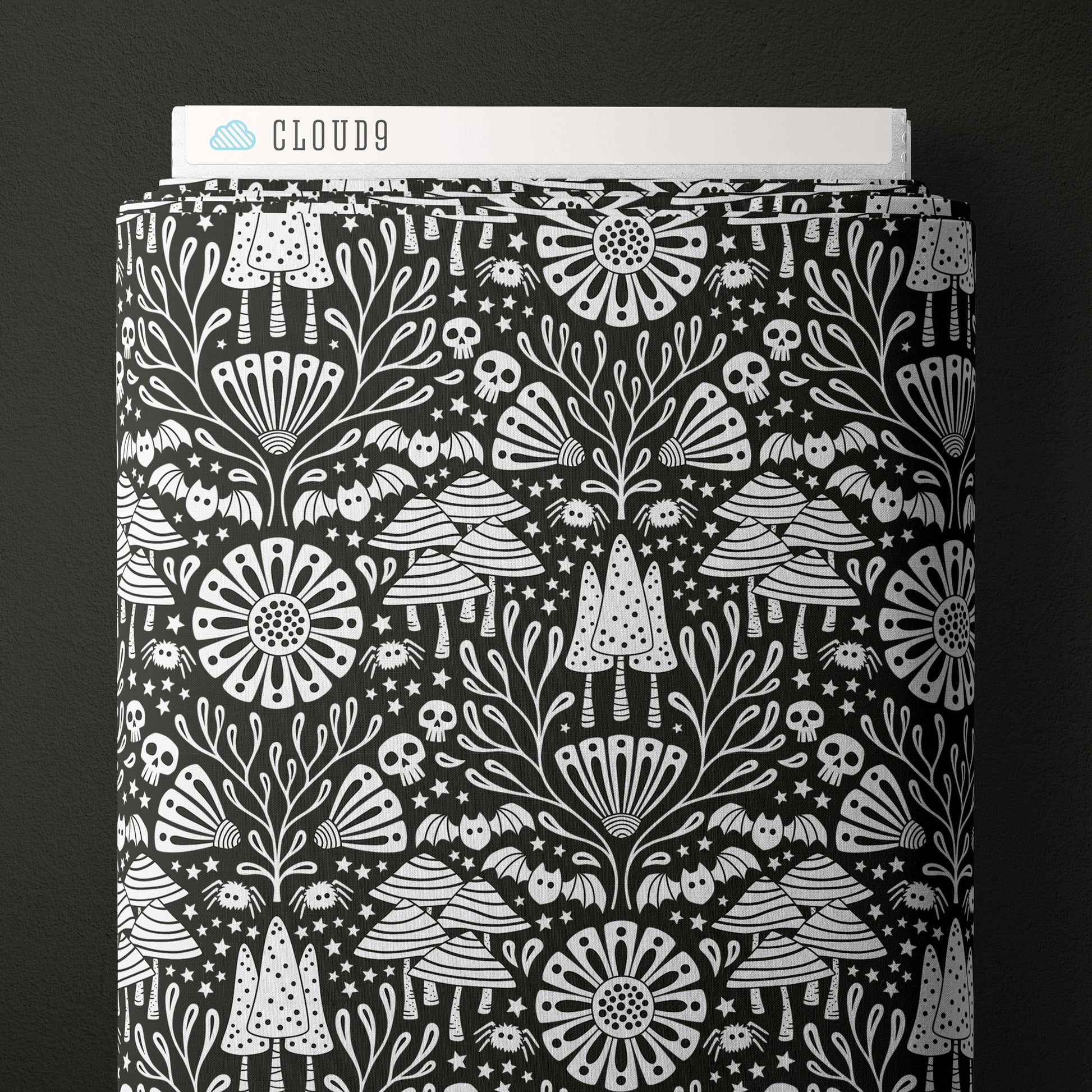 Anequ Studio Cloud9 Fabrics Gothic Whimsy Gothic Forest 227994 Black