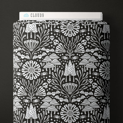 Anequ Studio Cloud9 Fabrics Gothic Whimsy Gothic Forest 227994 Black