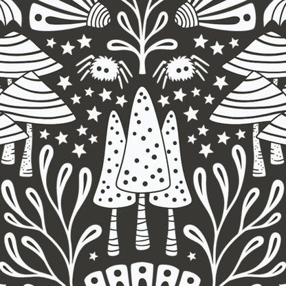 Anequ Studio Cloud9 Fabrics Gothic Whimsy Gothic Forest 227994 Black