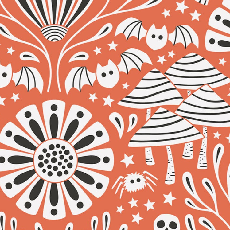 Anequ Studio Cloud9 Fabrics Gothic Whimsy Gothic Forest 227995 Red