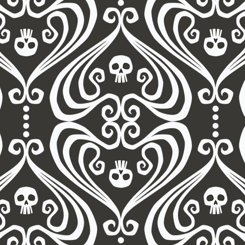 Anequ Studio Cloud9 Fabrics Gothic Whimsy Ornaments Black/White 228001
