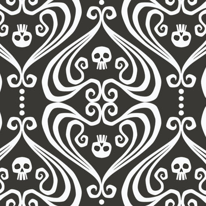 Anequ Studio Cloud9 Fabrics Gothic Whimsy Ornaments Black/White 228001