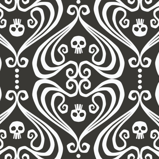 Anequ Studio Cloud9 Fabrics Gothic Whimsy Ornaments Black/White 228001