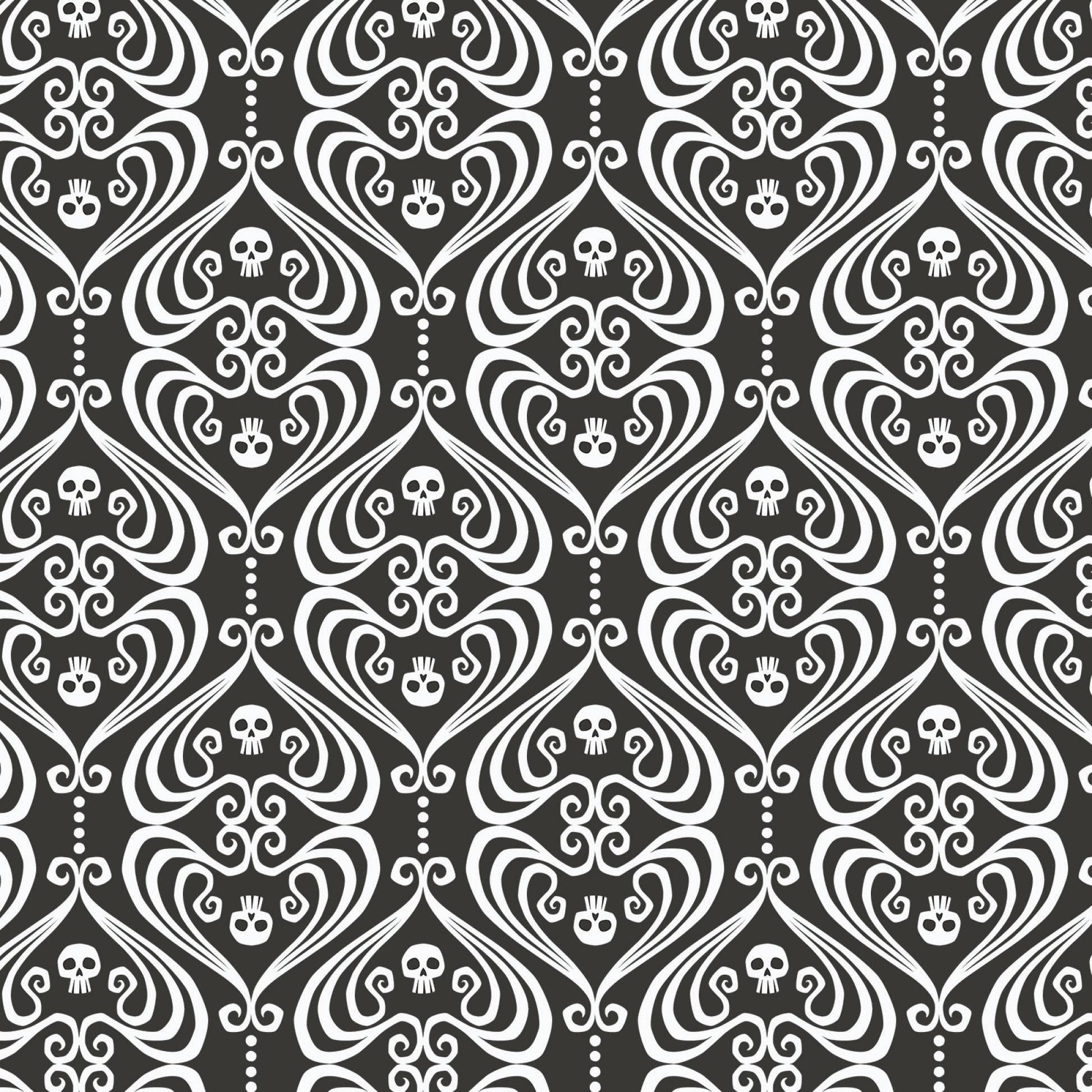 Anequ Studio Cloud9 Fabrics Gothic Whimsy Ornaments Black/White 228001