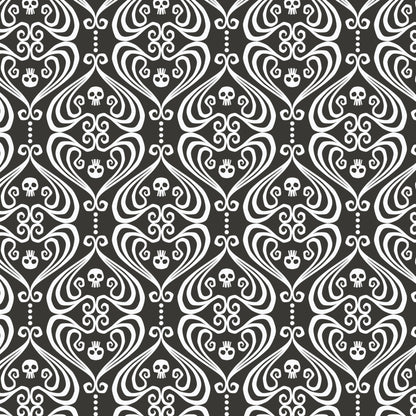 Anequ Studio Cloud9 Fabrics Gothic Whimsy Ornaments Black/White 228001