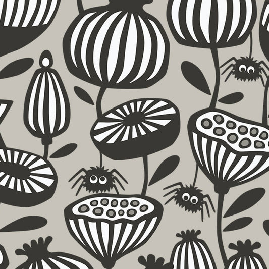 Anequ Studio Cloud9 Fabrics Gothic Whimsy Spiders Garden 227996