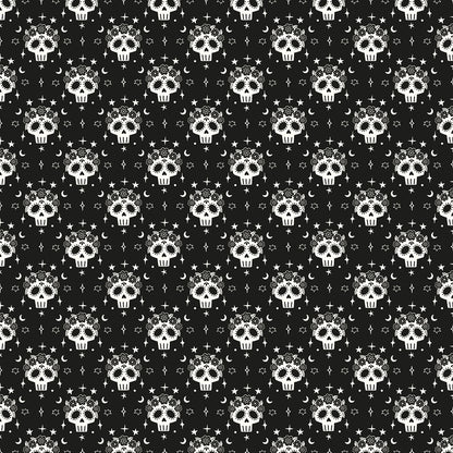 Anna Deegan Thread and Ink Designs Moonlight and Magic Skulls MOON1090 Midnight