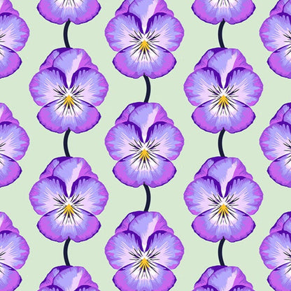 Anna Maria Horner Parry Anna Maria Textiles for Northcott Fabrics Iconic Pansy Lavender AMT124-83C