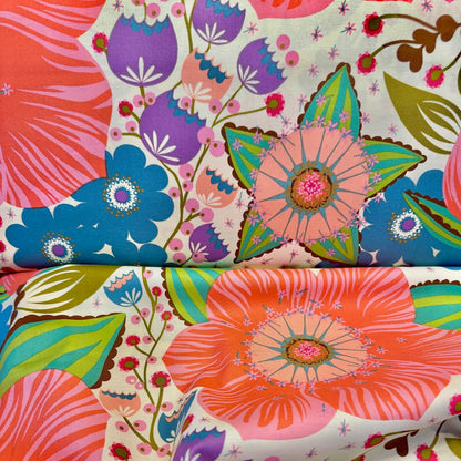 Anna Maria Parry Anna Maria Textiles Northcott Fabrics Overdressed Honorable AMT149-12V Coral