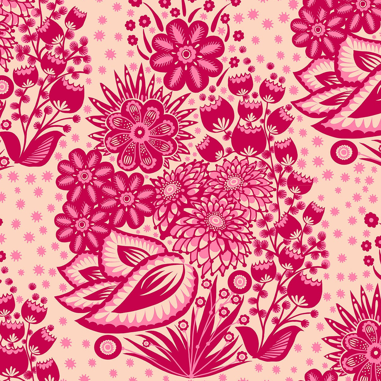 Anna Maria Parry Anna Maria Textiles Northcott Fabrics Overdressed Totem AMT152-25L Red