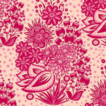 Anna Maria Parry Anna Maria Textiles Northcott Fabrics Overdressed Totem AMT152-25L Red