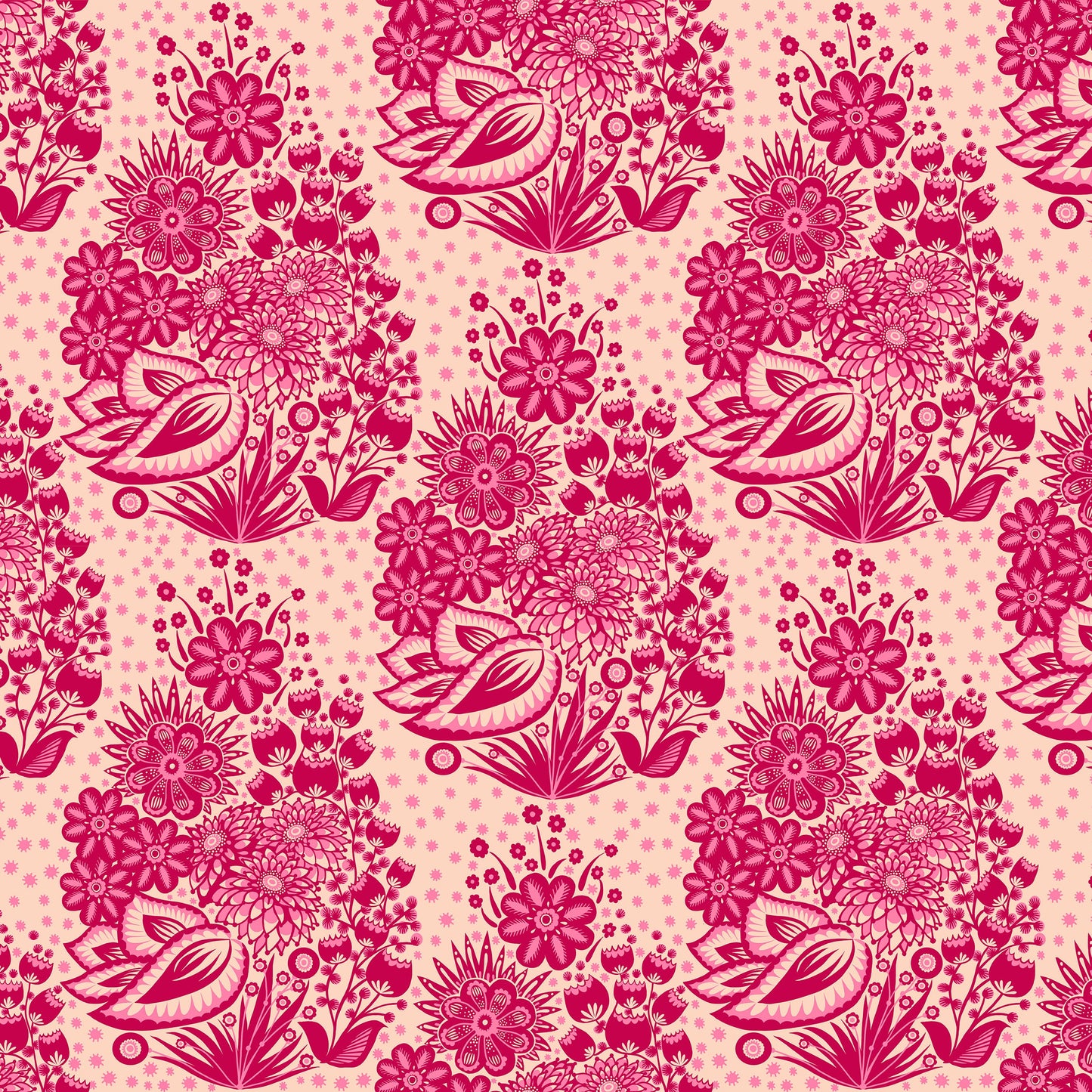 Anna Maria Parry Anna Maria Textiles Northcott Fabrics Overdressed Totem AMT152-25L Red