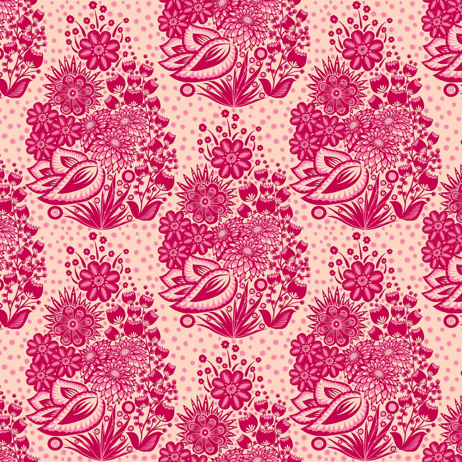 Anna Maria Parry Anna Maria Textiles Northcott Fabrics Overdressed Totem AMT152-25L Red