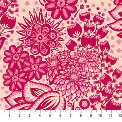 Anna Maria Parry Anna Maria Textiles Northcott Fabrics Overdressed Totem AMT152-25L Red
