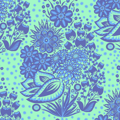 Anna Maria Parry Anna Maria Textiles Northcott Fabrics Overdressed Totem AMT152-47C Blue