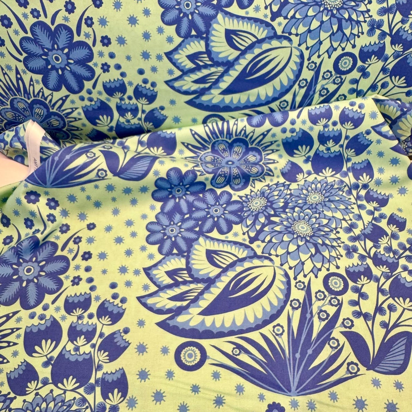 Anna Maria Parry Anna Maria Textiles Northcott Fabrics Overdressed Totem AMT152-47C Blue