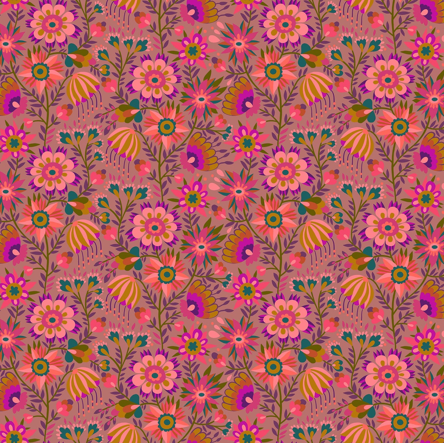 Anna Maria Textiles Northcott Fabrics Allegory Charmed Rose AMT142-20V