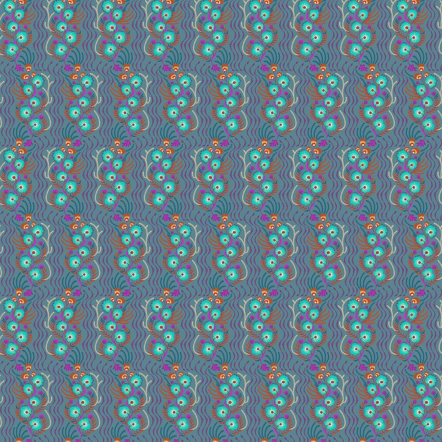 Anna Maria Textiles Northcott Fabrics Allegory Tambourine AMT147-63V Storm