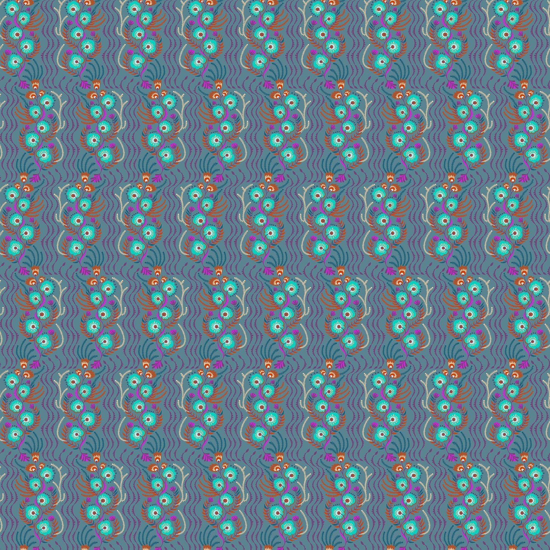 Anna Maria Textiles Northcott Fabrics Allegory Tambourine AMT147-63V Storm