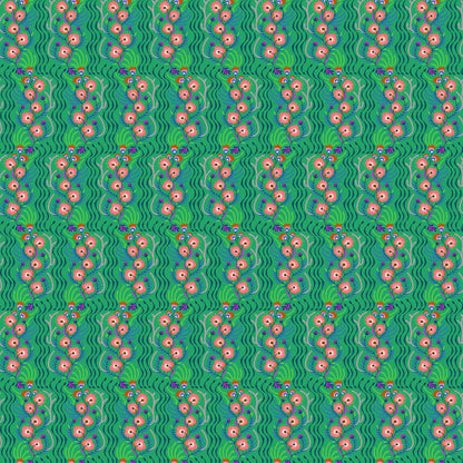 Anna Maria Textiles Northcott Fabrics Allegory Tambourine AMT147-72C Jade