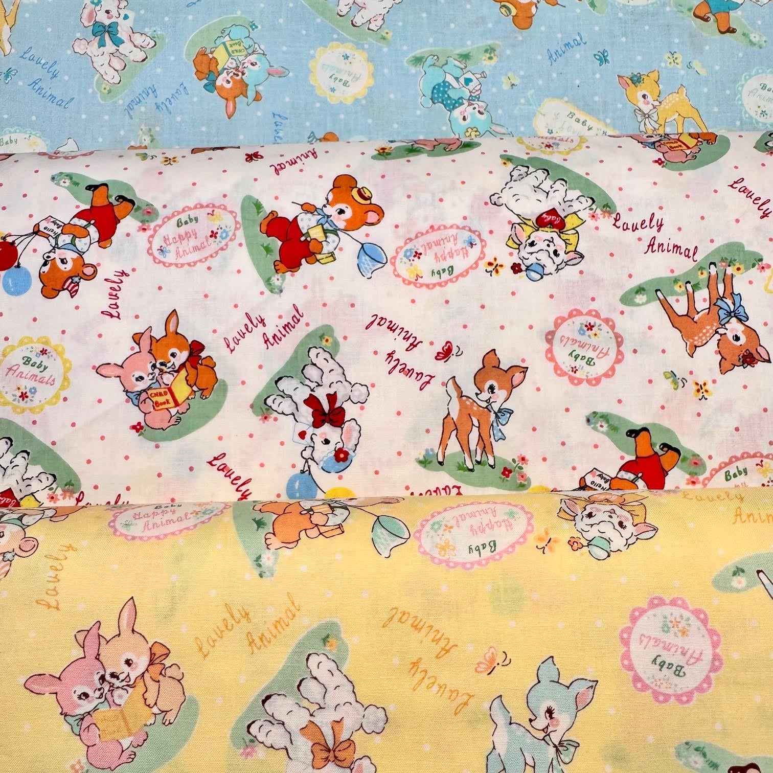 Atsuko Matsuyama Yuwa Fabrics Japanese Import Baby Animals 