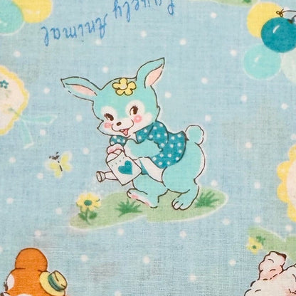 Atsuko Matsuyama Yuwa Fabrics Japanese Import Baby Animals Blue
