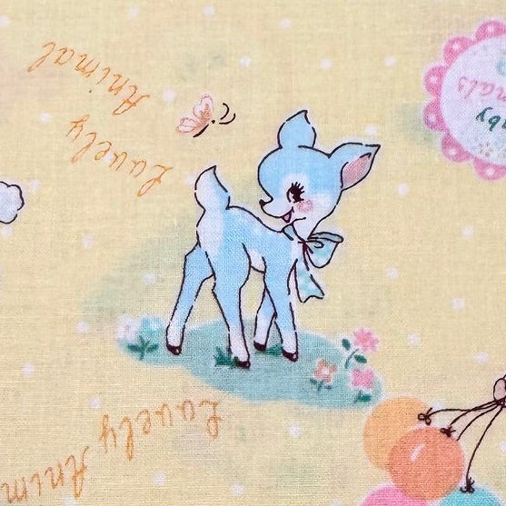 Atsuko Matsuyama Yuwa Fabrics Japanese Import Baby Animals Yellow