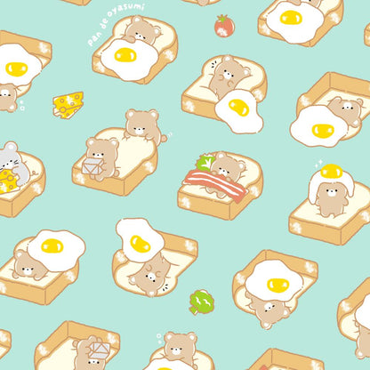Bear Toast Mint by Cosmo Textile Co. Japanese Import AP55107H_2D