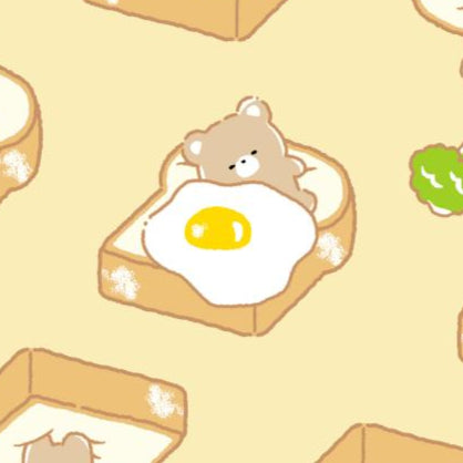 Bear Toast Yellow by Cosmo Textile Co. Japanese Import AP55107H_2A