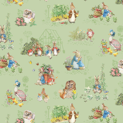 Beatrix Potter Riley Blake Designs Petter Rabbit and Friends Characters The Tale of Peter Rabbit CD15861-FERN