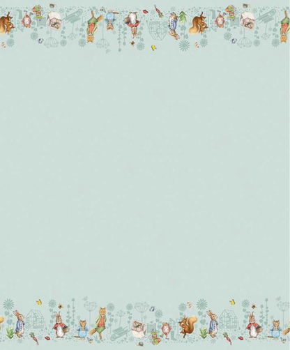 Beatrix Potter Riley Blake Designs The Tale of Peter Rabbit and Friends Double Border CD15867-BLUE