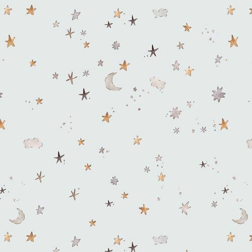 Bernadett Urbanovics FIGO Fabrics Cotton-Tale Stars Gray 90955-90